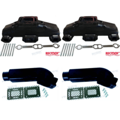 Kit Complet Collecteurs HOT20997+ Coudes MAR018 - Indmar - GM V8 5.0L et 5.7L (Joint humide / wet)