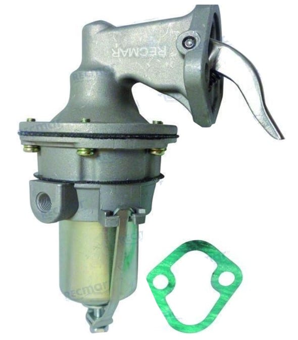 Pompe essence mercruiser 86234A4 GM 4 et 6 cyl REC86234A4 - Aussi monté sur GM 120 et 140 avant 1985 disposant d'un filtre de hauteur 53mm Mercruiser: 47585A1, 71327, 77594, 86234, 8623405, 86234A05, 86234A3, 86234A4; OMC 0508426, 0509395, 0982240, 0985602, 0985603, 985603